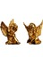 2x Cherubs Angels Heykel Reçine El Yapımı Ev Dekor Masası Altın Için Sevimli (Yurt Dışından) 2