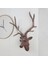 Geyik Baş Duvar Dekor Duvar Heykeli Kırmızı Kahverengi (Yurt Dışından) 2