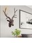 Geyik Baş Duvar Dekor Duvar Heykeli Kırmızı Kahverengi (Yurt Dışından) 5