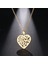 Titanyum Paslanmaz Çelik " Sarmaşık Çiçek Kalp " Kolyesi (Gold) 1