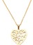 Titanyum Paslanmaz Çelik " Sarmaşık Çiçek Kalp " Kolyesi (Gold) 3