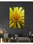 Makro Sarı Çiçek Dikey Cam Tablo 3