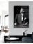 Siyah Beyaz Atatürk Trende Cam Tablo 4