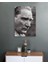 Siyah Beyaz Atatürk Portresi Cam Tablo 5