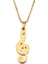 Titanyum Paslanmaz Çelik " Sol Anahtarı " Kolyesi (Gold) 3