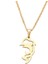 Titanyum Paslanmaz Çelik " Atlayan Yunus Balığı " Kolyesi (Gold) 3
