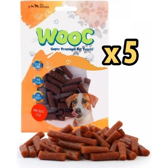 Wooc Ördekli Mini Çubuk Köpek Ödül Maması 80GR x 5 Adet