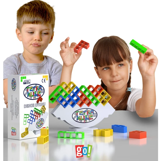 Go Toys Tetra Kule Denge Oyuncağı Eğitici Kutu Oyuncak Tetris Kule