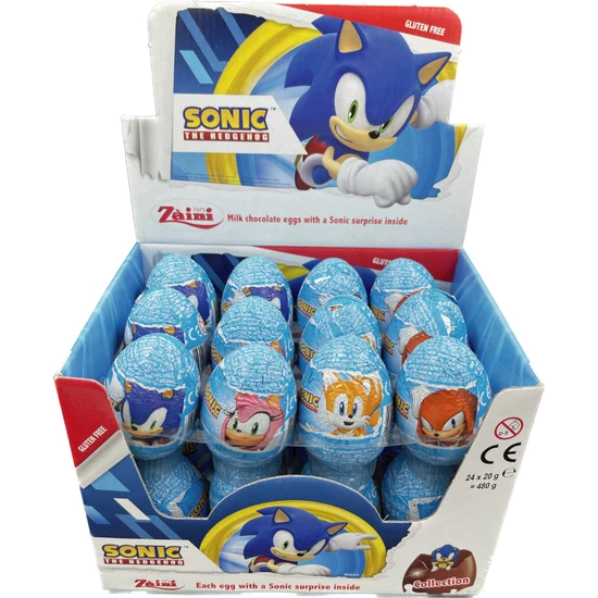 Zaini Sonic Sürpriz Yumurta Çikolata Surprise Egg 24'lü Paket