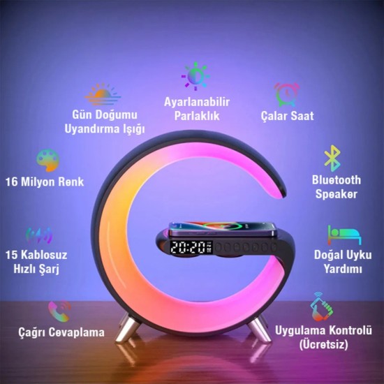 Pasaco 15W Çok Fonksiyonlu Kablosuz Şarj Standlı Bluetooth Fiyatı
