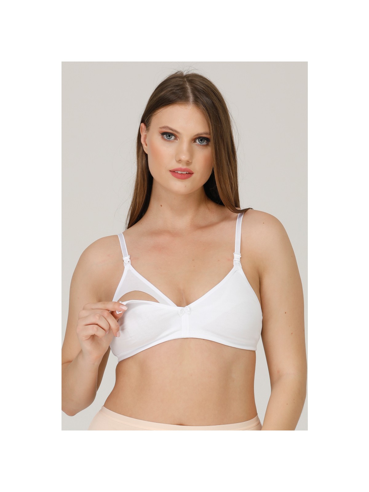 Parlingerie Emzirme Sütyeni Kapsız Beyaz Pamuklu Kumaş Özellikleriyle Rahat Tasarım