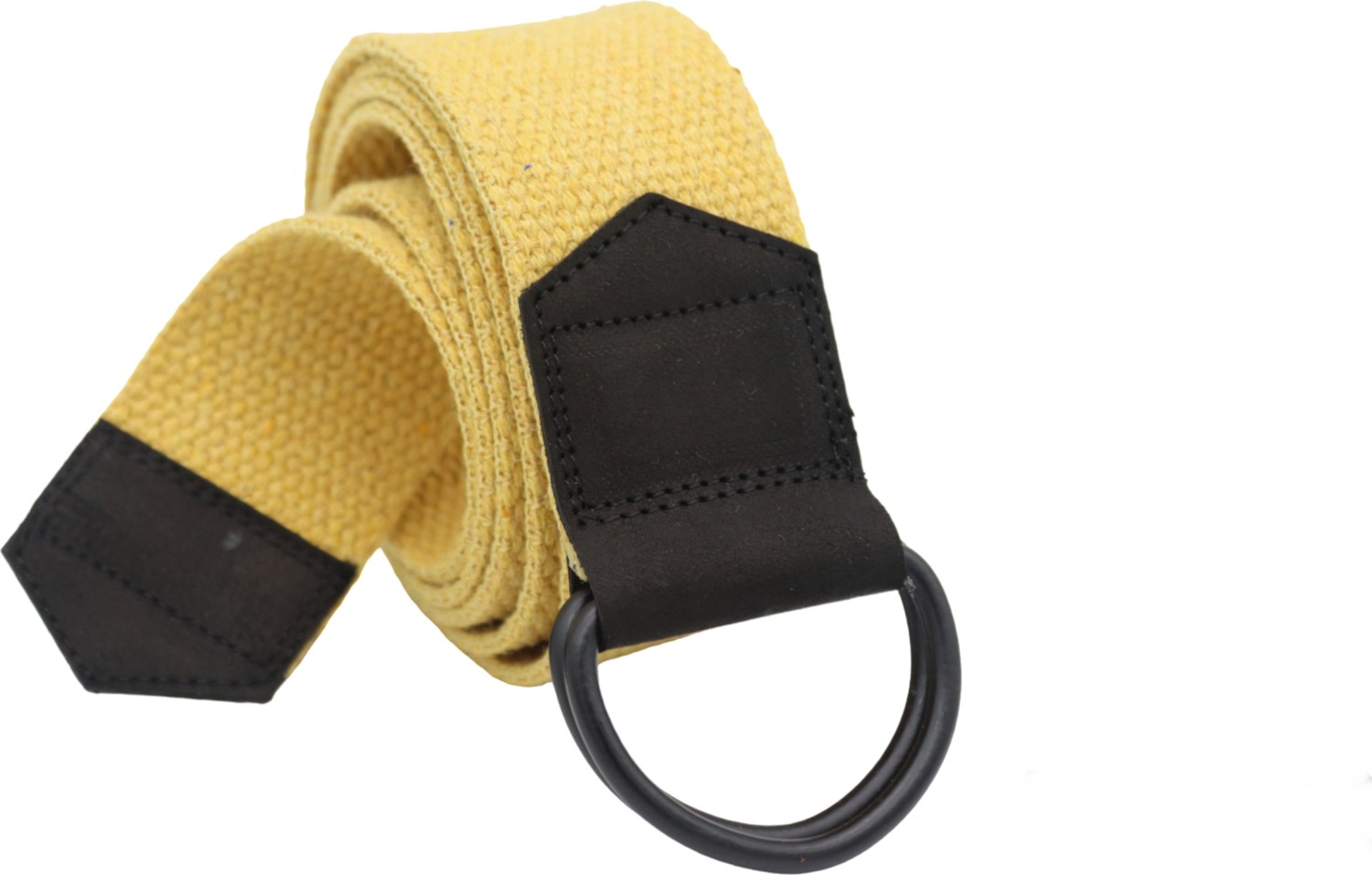 Anatolia Craft Erkek Kadın Kız Genç Unisex Derili D Tokalı Siyah Halkalı Dokuma Sarı Taktik Spor Kanvas Kot Bez Kemer