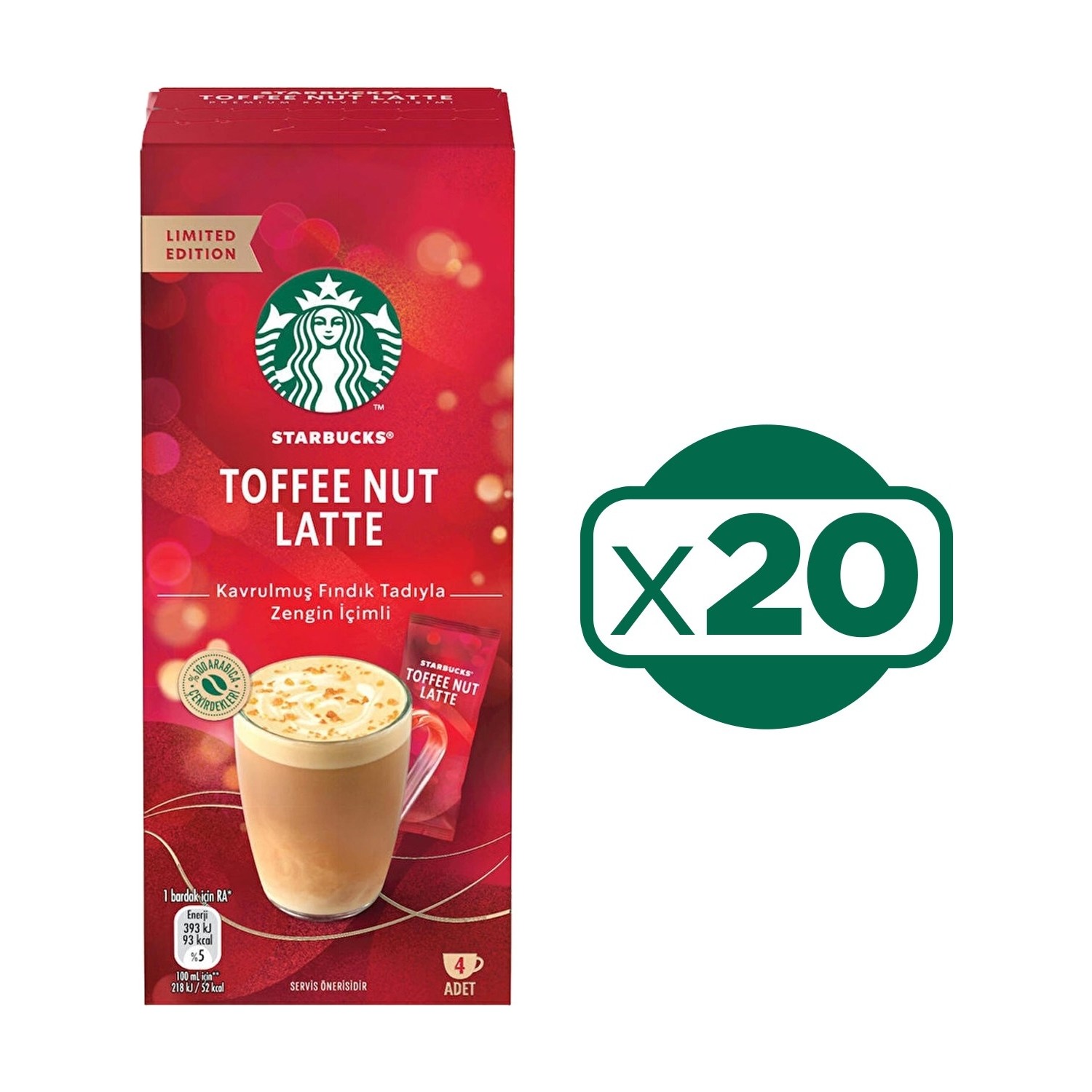 Starbucks Toffee Nut Latte 4'lü x 20 Adet Fiyatı