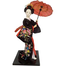 Chasoe 12 "japon Geisha Minyatür Figürinler Heykeli El Yapımı Reçine Masaüstü , Süs, 13CMX13CMX30CM Siyah Için (Yurt Dışından)