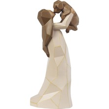 Chasoe Elle Boyanmış 3D Reçine Kız Dostluk Dostluk Heykeli Melek Sanat Eseri Bahçesi Kapalı Koleksiyonlar (Yurt Dışından)