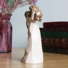 Chasoe Elle Boyanmış 3D Reçine Kız Dostluk Dostluk Heykeli Melek Sanat Eseri Bahçesi Kapalı Koleksiyonlar (Yurt Dışından)