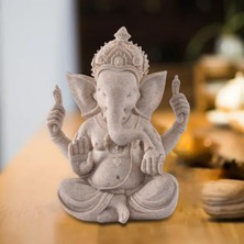 Chasoe Fil Ganesha Heykel Tanrı Heykeli Oturan Feng Shui Dekorasyon Hediyesi (Yurt Dışından)