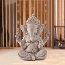 Chasoe Fil Ganesha Heykel Tanrı Heykeli Oturan Feng Shui Dekorasyon Hediyesi (Yurt Dışından)