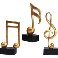 Chasoe 3pcs Müzik Heykeli Müzik Heykel Figürin Dekoru (Yurt Dışından)
