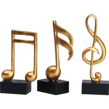 Chasoe 3pcs Müzik Heykeli Müzik Heykel Figürin Dekoru (Yurt Dışından)