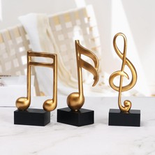 Chasoe 3pcs Müzik Heykeli Müzik Heykel Figürin Dekoru (Yurt Dışından)
