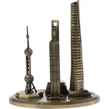 Chasoe Hatıra Binası Metal Shanghai Skylines Binaları Model Masa Dekoru Hediyesi - 20CM (Yurt Dışından)