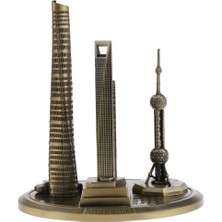 Chasoe Hatıra Binası Metal Shanghai Skylines Binaları Model Masa Dekoru Hediyesi - 20CM (Yurt Dışından)