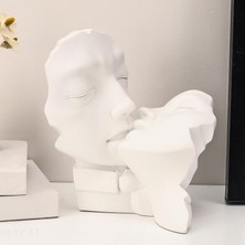 Chasoe Reçine Heykel Severler Soyut Heykel Figürler Romantik Sanat Aksan Kabini Beyaz (Yurt Dışından)