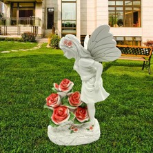 Chasoe Bahçe Reçine Melek Model Heykeli Mikro Peyzaj Çim Dekorasyon Aksesuarları (Yurt Dışından)