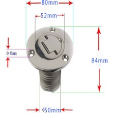 Stshop Magideal Marine 316 Paslanmaz Çelik Tekne Güverte Dolgusu - 50MM 2 " - Yakıt (Yurt Dışından)