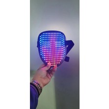 Doppler LED Maske Çok Renkli LED Işıklı Şarjlı Parti Maskesi Kablosuz Yılbaşı Düğün Eğlence