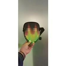 Doppler LED Maske Çok Renkli LED Işıklı Şarjlı Parti Maskesi Kablosuz Yılbaşı Düğün Eğlence