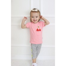 Harika Kids Kız Bebek Kaprili Kısa Kollu Basic Alt-Üst Takım 6-24 Ay