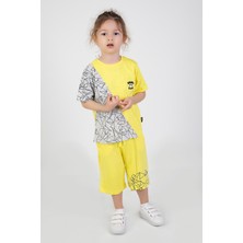 Harika Kids Erkek Çocuk Garnili Desen Kısa Kollu Kaprili Basic Takım 2-5 Yaş
