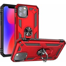 Heptek İletişim Apple iPhone 11 Pro Max Kılıf Tank Zırh Yüzüklü Mıknatıslı Standlı Kapak (Vega)