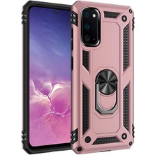 Heptek İletişim Samsung Galaxy S20 Kılıf Tank Zırh Yüzüklü Mıknatıslı Standlı Kapak (Vega)