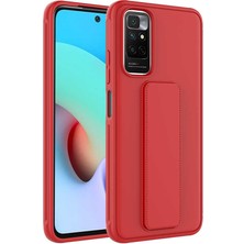 Heptek İletişim Xiaomi Redmi Note 11 Global Kılıf Standlı Lansman Yumuşak Dokulu Renkli Esnek Silikon Kapak (Qstand)