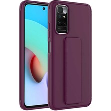 Heptek İletişim Xiaomi Redmi Note 11 Global Kılıf Standlı Lansman Yumuşak Dokulu Renkli Esnek Silikon Kapak (Qstand)