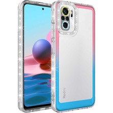 Kılıfist Xiaomi Poco M5S Kılıf Simli ve Renk Geçiş Tasarımlı Lens Korumalı Park Kapak