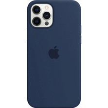 Glitz Apple iPhone 12 Pro Max Kılıf Logolu Silikon Kılıf