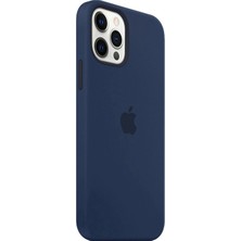 Glitz Apple iPhone 12 Pro Max Kılıf Logolu Silikon Kılıf