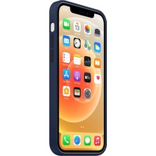 Glitz Apple iPhone 12 Pro Max Kılıf Logolu Silikon Kılıf