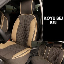 Kepmorpho 
volkswagen Jetta Lüx Oto Koltuk Minderi Ön Arka 5'li Set Elegance Serisi Koyu Bej