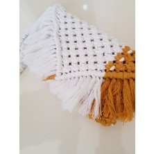 Zuviel Deco Makrome Beyaz Clutch Çanta