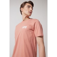 Lee Regular Fit Normal Kesim %100 Pamuk Bisiklet Yaka Somon Tişört