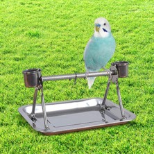 Catrne Parrot Stand Masaüstü Kuş Kafesi Levrek Kuş Eğitimi Standı Fincan Raf ile Taşınabilir (Yurt Dışından)