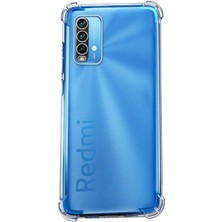 Kılıfmania Xiaomi Redmi 9t ile Uyumlu Kapak Kamera Korumalı Antişok Airbag Köşe Korumalı Silikon Şeffaf Kılıf