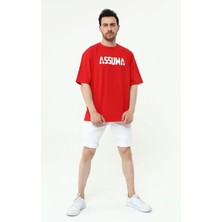 Assuwa Bisiklet Yaka Kısa Kollu Oversize T-Shirt