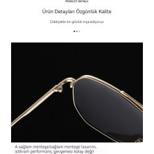 Gu Wei Xuan Wang Stars Aviator Hafif Metal Çerçeve Uv Korumalı Spor Sürüş Güneş Gözlüğü (Yurt Dışından)