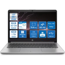 HP 250 G9 Intel Core i7 1255U 32GB 1TB SSD Windows 11 Pro 15.6" FHD Taşınabilir Bilgisayar 6Q8M8ES043